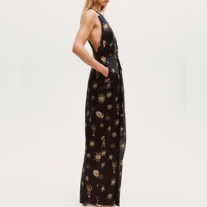 Hm studio collection draped detail jacquard weave dress xs